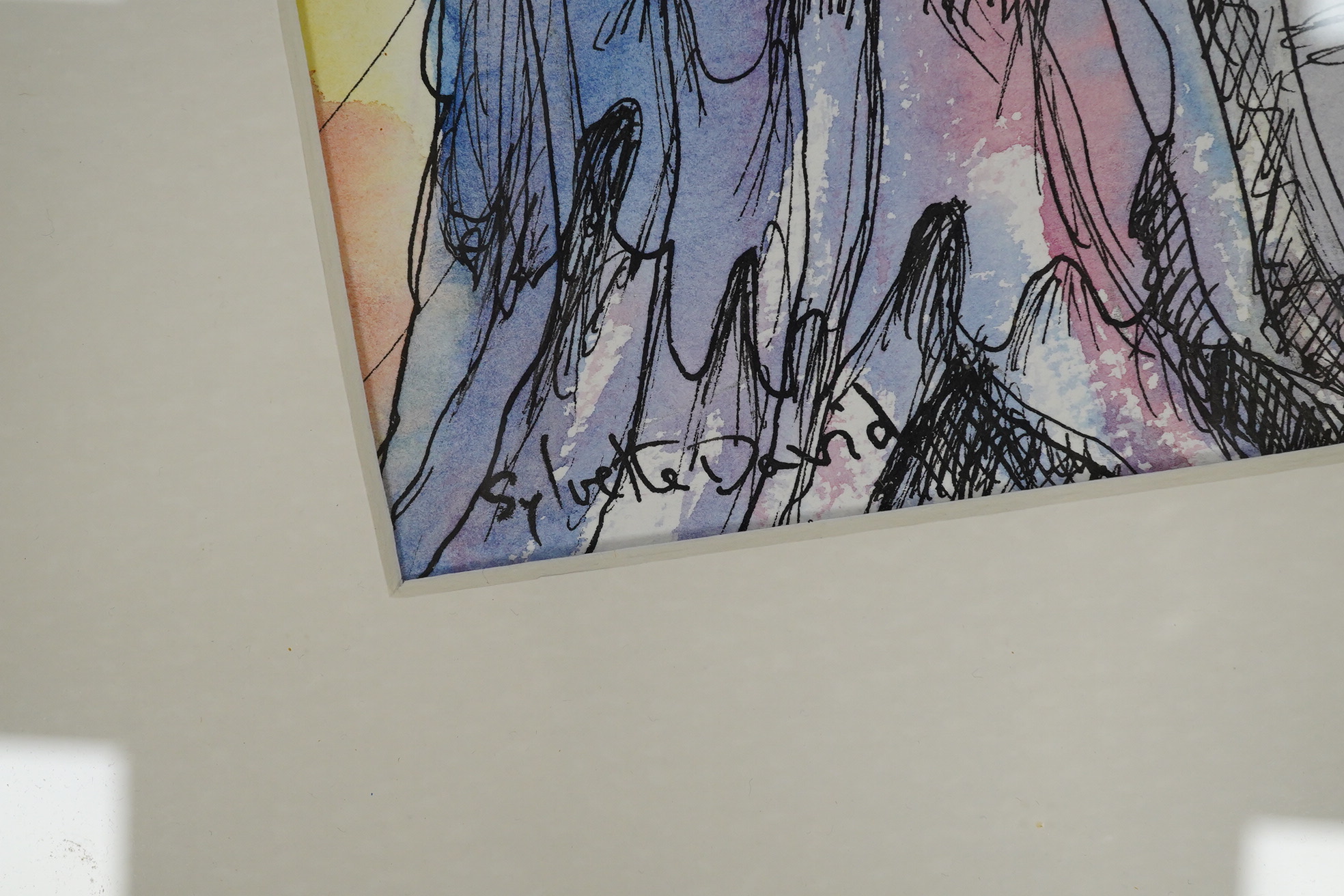 Lydia Corbett (b.1934), ink and watercolour, ‘Sylvette David’, signed and inscribed in ink, 49 x 38cm. Condition - good